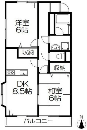 ビックアイランドⅠ（北側）の物件間取画像